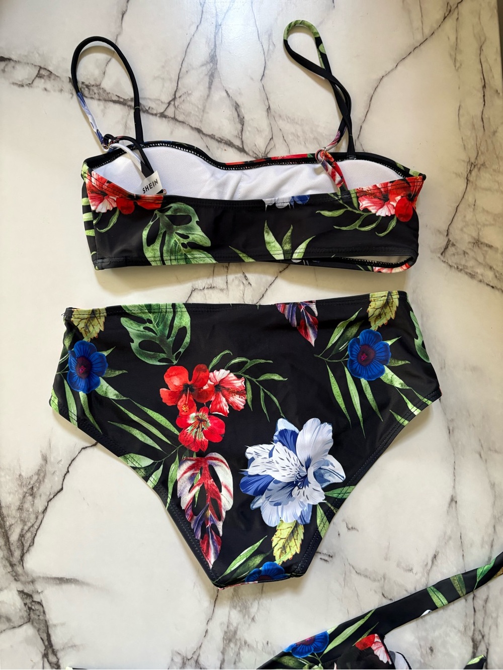 Tropical Floral Bikini Bundle with Matching Cover-Up Sarong size Small - Picture 9 of 14